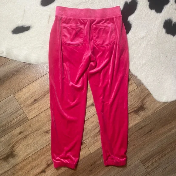 Lilly Pulitzer Mallie Velour Pants Raspberry Rouge - Picture 10 of 13